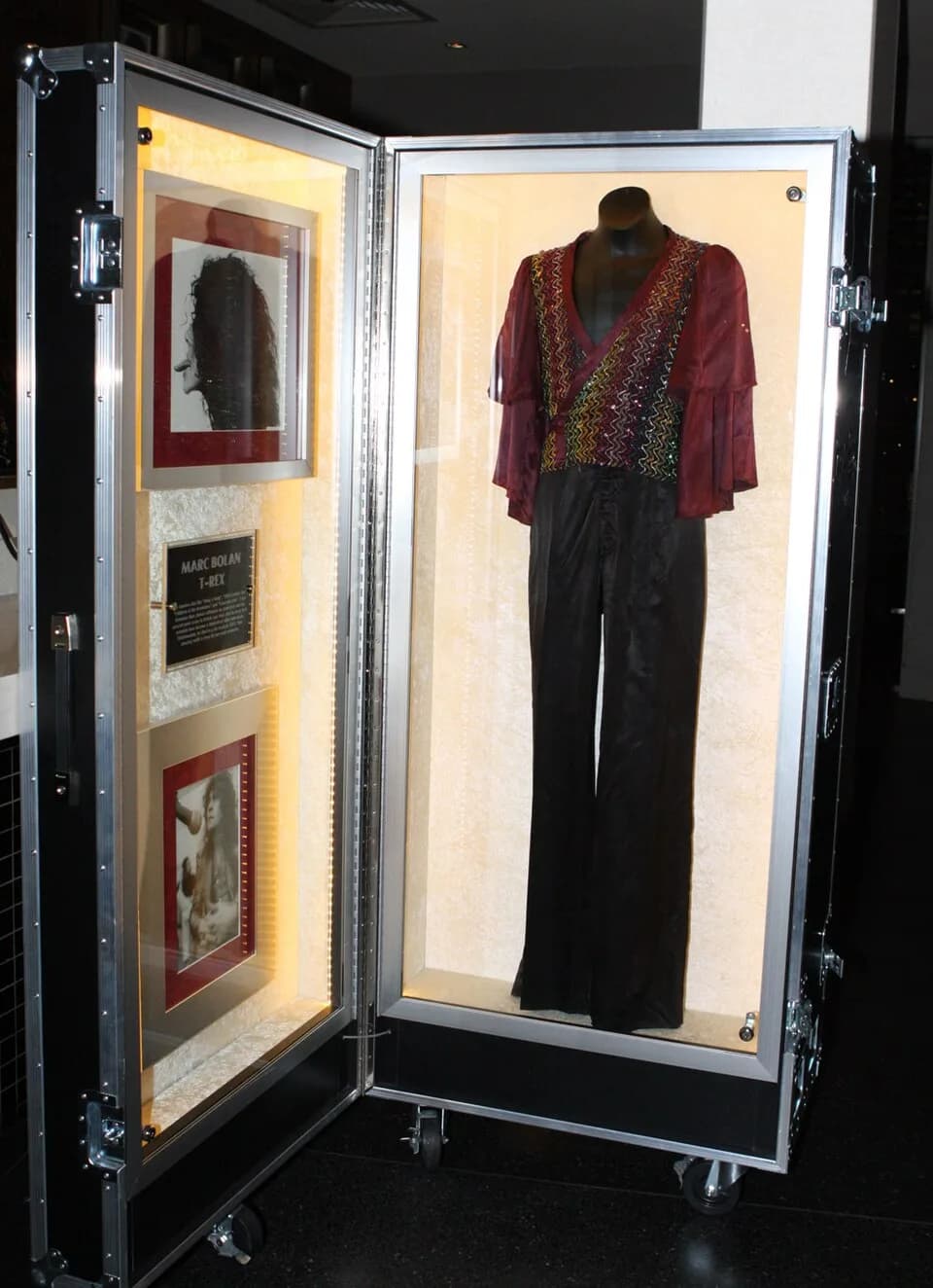 Marc Bolan - An outfit worn by Marc Bolan (T-Rex) on display at the Hard Rock Cafe in Sydney