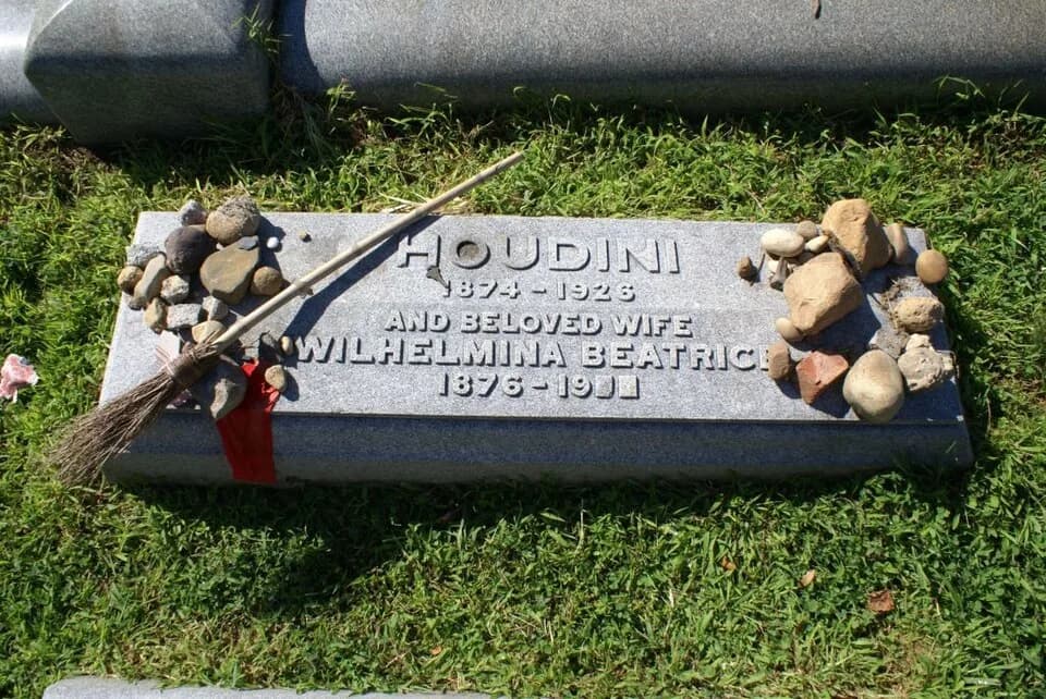 Harry Houdini - The grave marker at Harry Houdini's burial site.