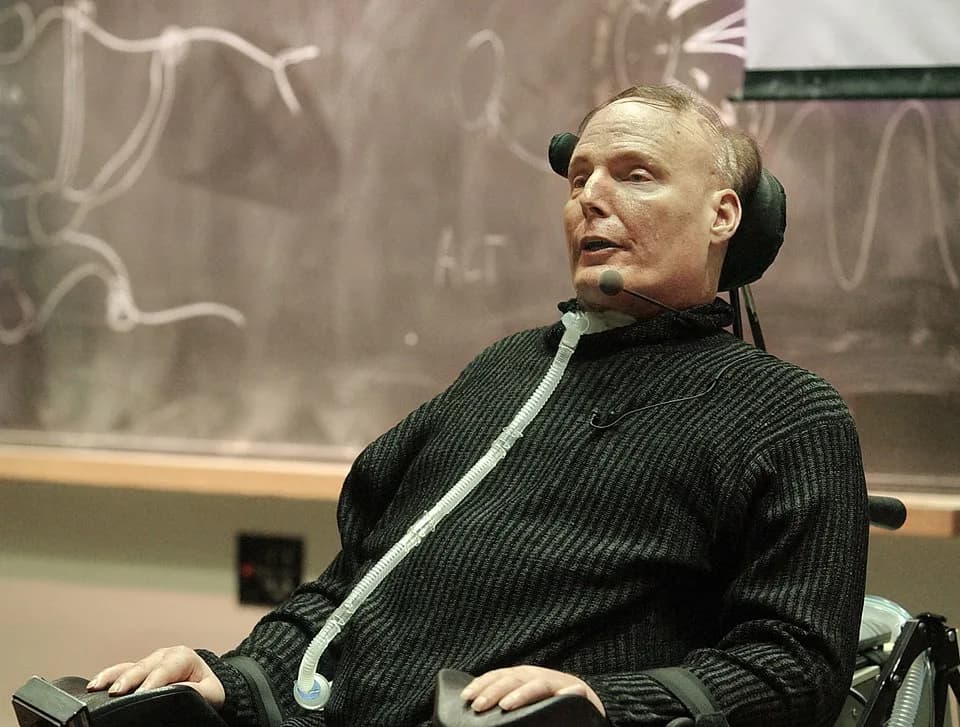 Christopher Reeve - Christopher Reeve discusses the potential benefits of stem cell research at a neuroscience conference at MIT.