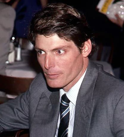 Christopher Reeve - Christopher Reeve being interviewed at a cast party on October 10, 1985 after the opening night of Marriage of FIgaro at The Circle in the Square Theatre in Midtown Manhattan, New 