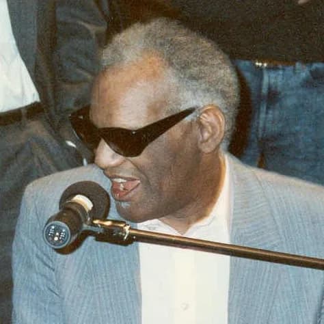 Ray Charles - Photo of Ray Charles at Grammy Awards rehearsal (cropped from original).