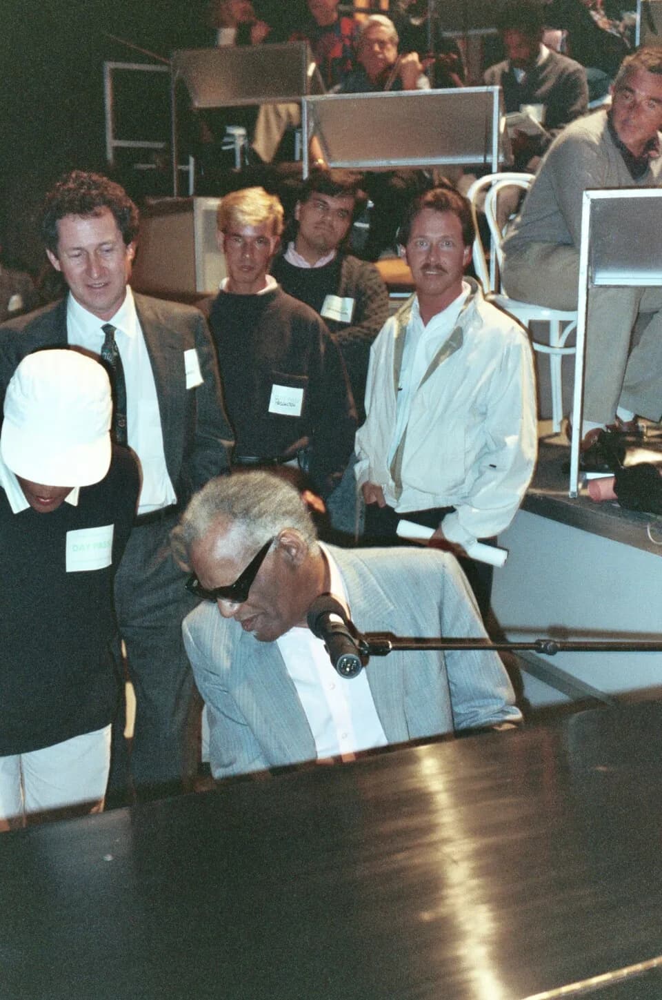 Ray Charles - 1990 Grammy Awards
NOTE:  Permission granted to copy, publish, broadcast or post any of my photos, but please credit "photo by Alan Light" if you can. Thanks.

Scanned from the original 