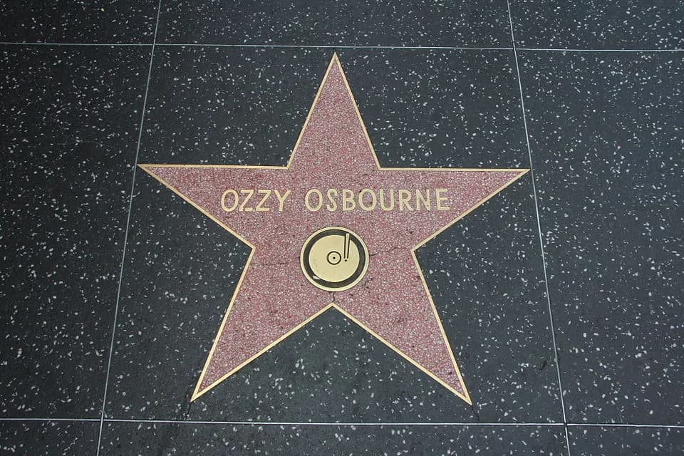Ozzy Osbourne - Ozzy Osbournes Stern auf dem Hollywood Walk of Fame in Los Angeles.