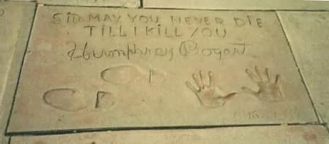 Humphrey Bogart - Feet- and handprints of Humphrey Bogart in the Grauman's Chinese Theatre in Hollywood