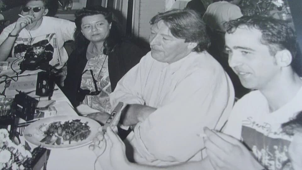 Alan Parker - Alan Parker und Dieter Oßwald beim Interview in Cannes