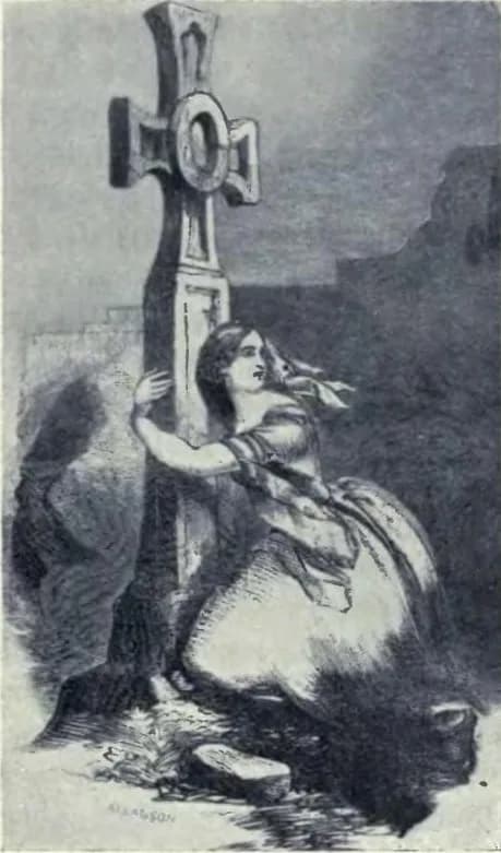 Jenny Lind - Jenny Lind as Alice in Giacomo Meyerbeers Robert le Diable. After an English litography, 1847. Image from Nils Personne: Svenska Teatern VIII (1927).