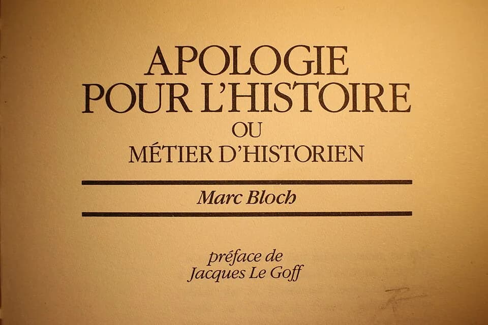 Marc Bloch - Le titre de l'Apologie pour l'histoire de Marc Bloch, sur la première page, dans l'édition de 1993 (Etienne Bloch) préfacée par Le Goff.