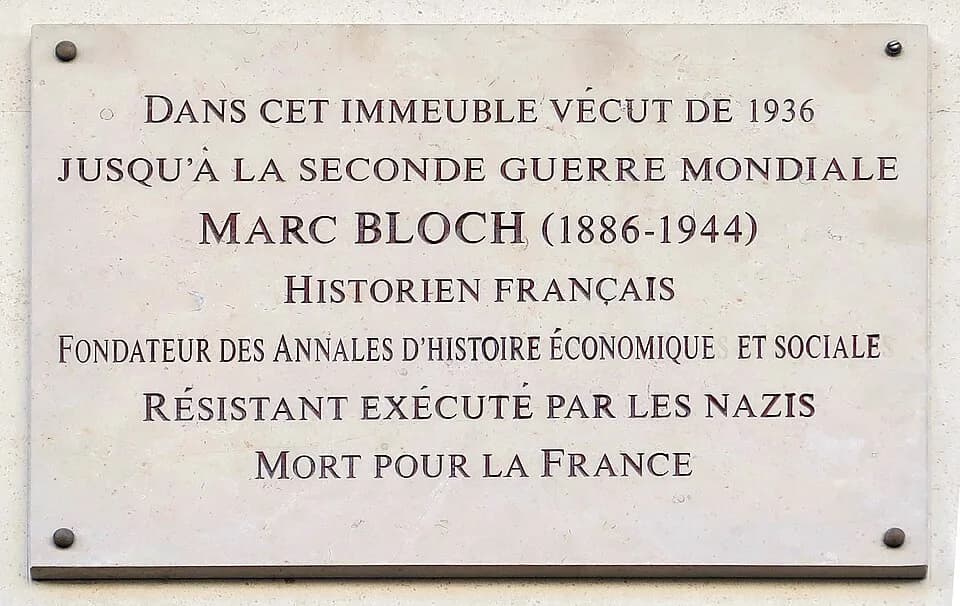 Marc Bloch - Plaque en hommage à Marc Bloch, 17 rue de Sèvres (Paris, 6e).