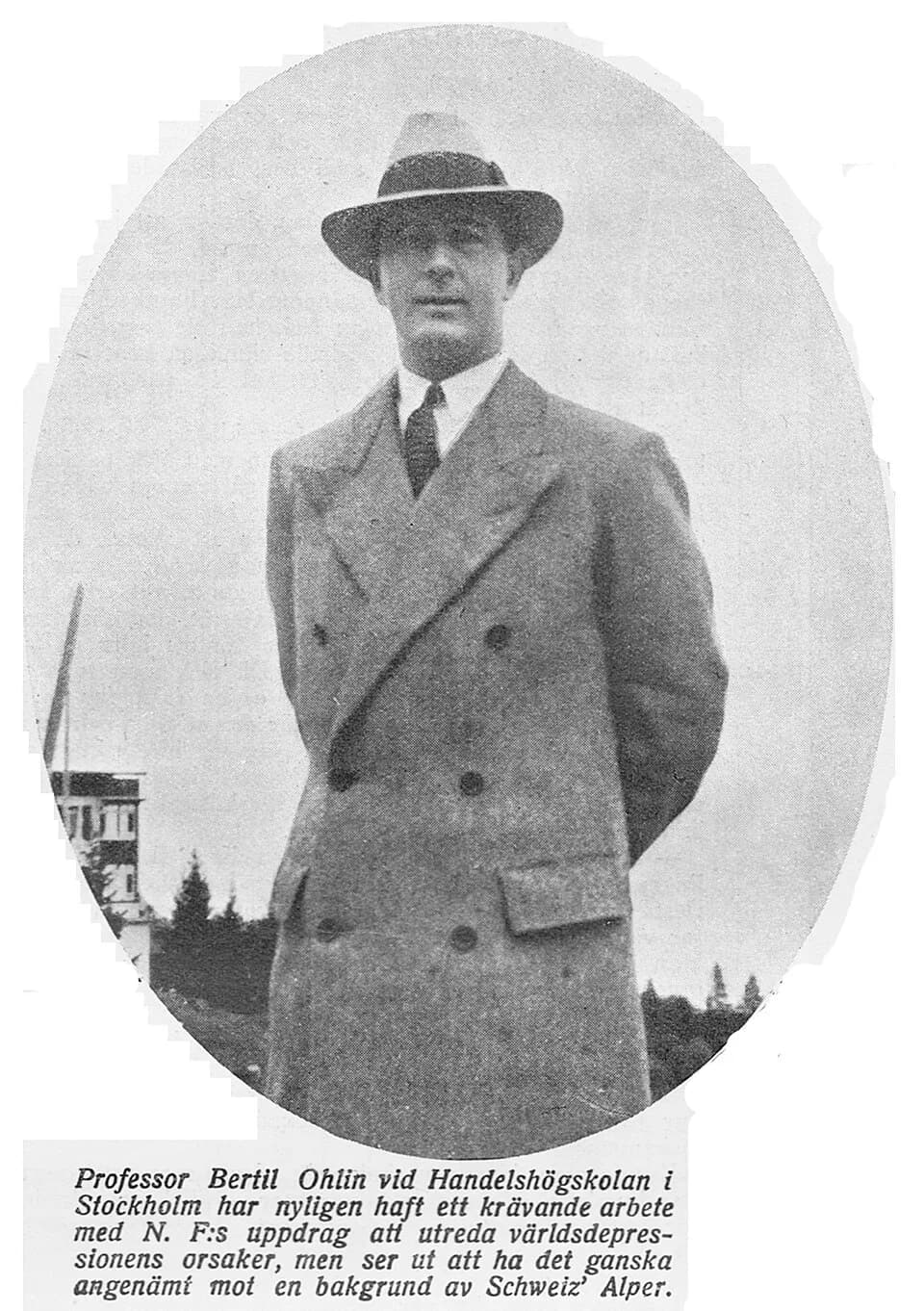 Bertil Ohlin - uploaded from Portrattarkiv.se picture of Bertil Ohlin