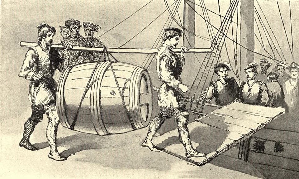 Vasco Núñez de Balboa - Vasco Nunez de Balboa "carried on shipboard"