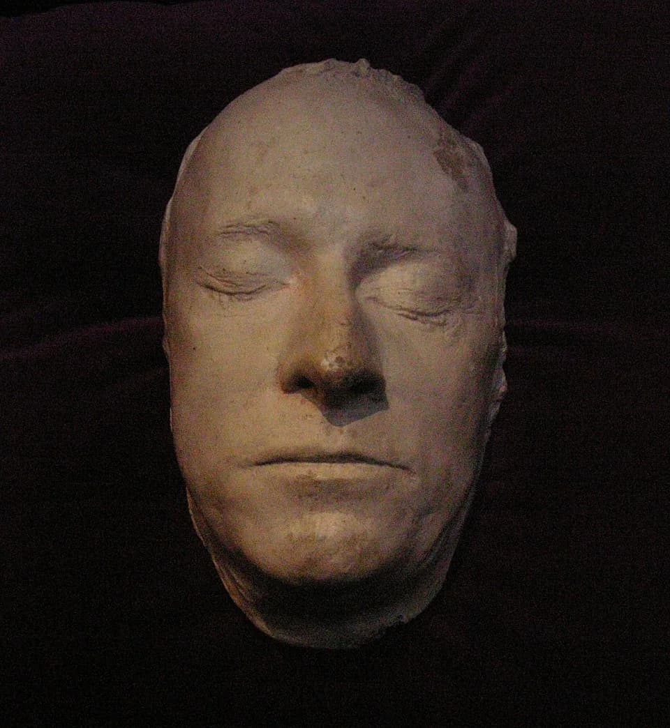Gustav III of Sweden - Totenmaske von Gustav III. von Schweden, ausgestellt im Nordiska museet.