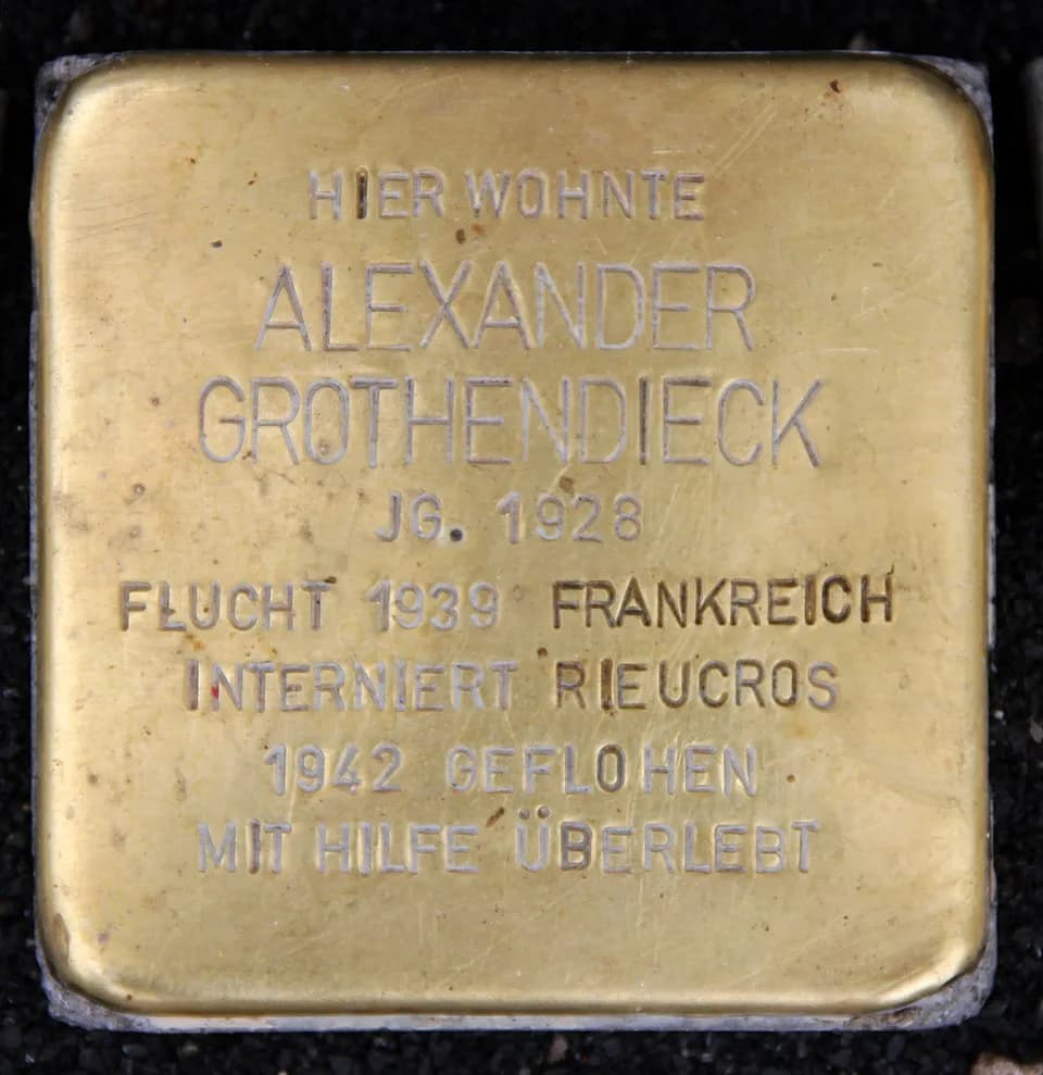 Alexander Grothendieck - "Stolperstein" (stumbling block), Alexander Grothendieck, Brunnenstraße 165, Berlin-Mitte, Germany