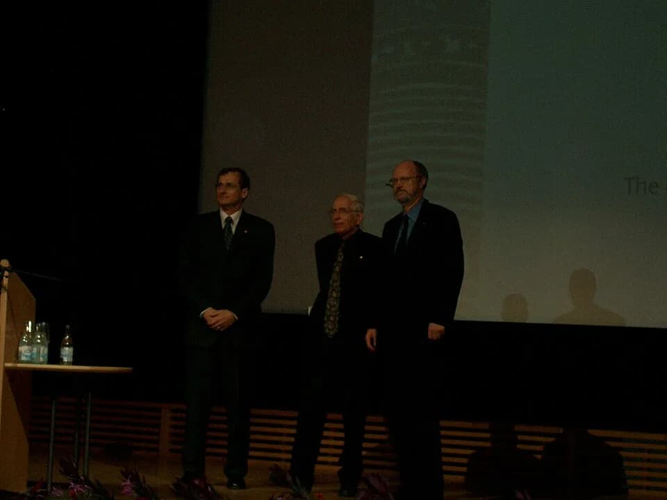 Yves Chauvin - Nobel Laureates in Chemistry (2005) on stage