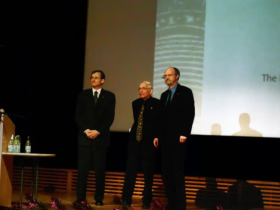 Yves Chauvin - Nobel Laureates in Chemistry 2005 on stage