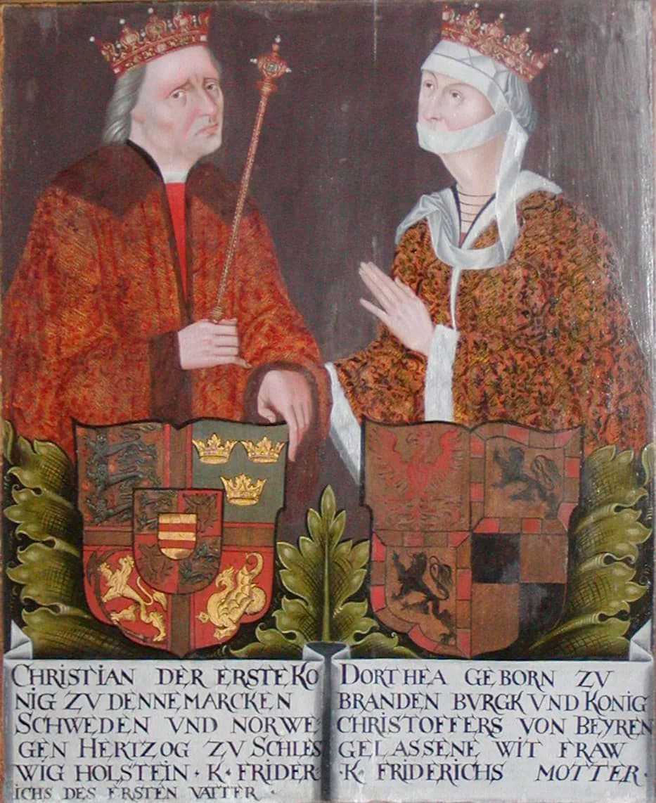 Christian I of Denmark - King Christian I of Denmark and Queen Dorothea.jpg