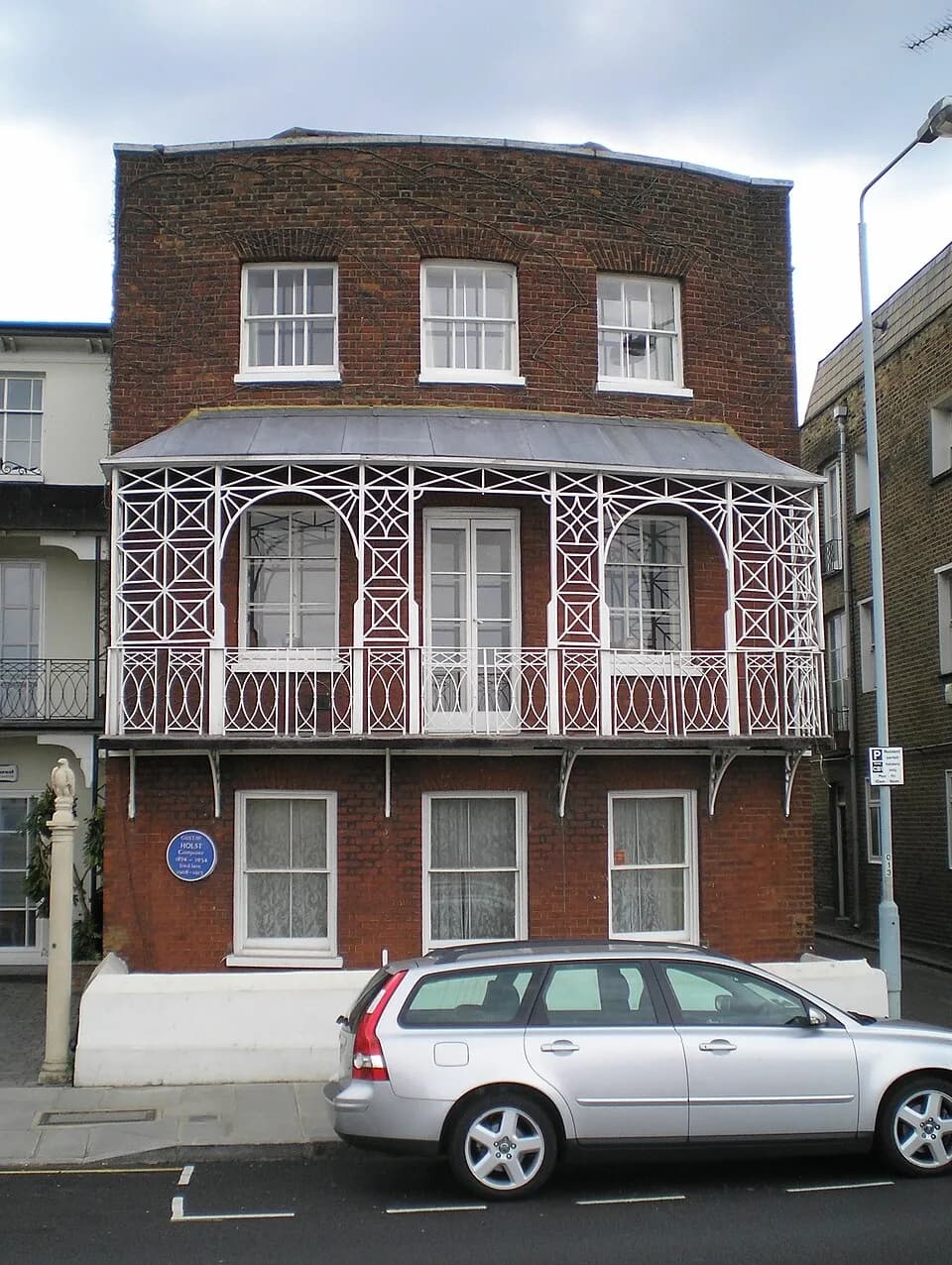 Gustav Holst - The house where Gustav Holst lived whilst in Barnes, London, UK.  This is marked with a blue plaque on the building.