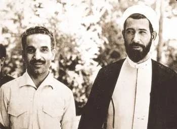 Mohammad-Ali Rajai - Depicted people:  Mohammad-Ali Rajai and Mohammad Javad Bahonar