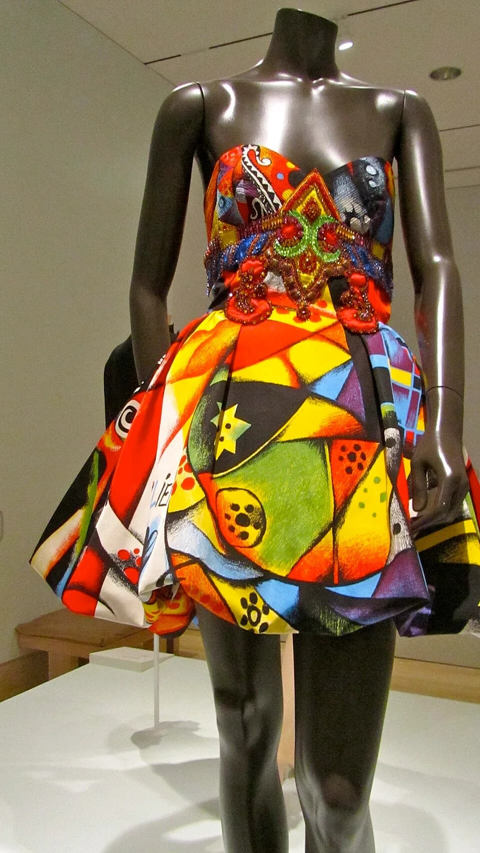 Gianni Versace - Gianni Versace evening dress, vintage in museum exhibit