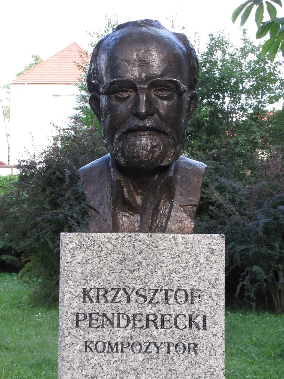 Krzysztof Penderecki - Bust of Krzysztof Penderecki in Celebrity Alley in Kielce (Poland)