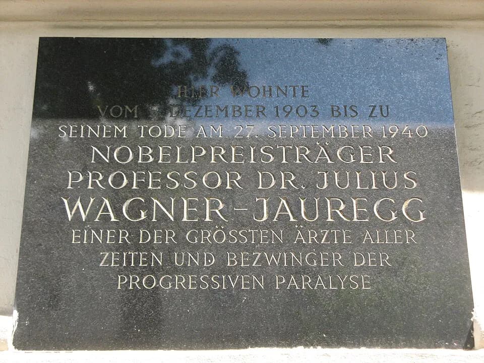 Julius Wagner-Jauregg - Gedenktafel am Wohnhaus von Julius Wagner-Jauregg, Landesgerichtsstraße 18, Wien-Innere Stadt