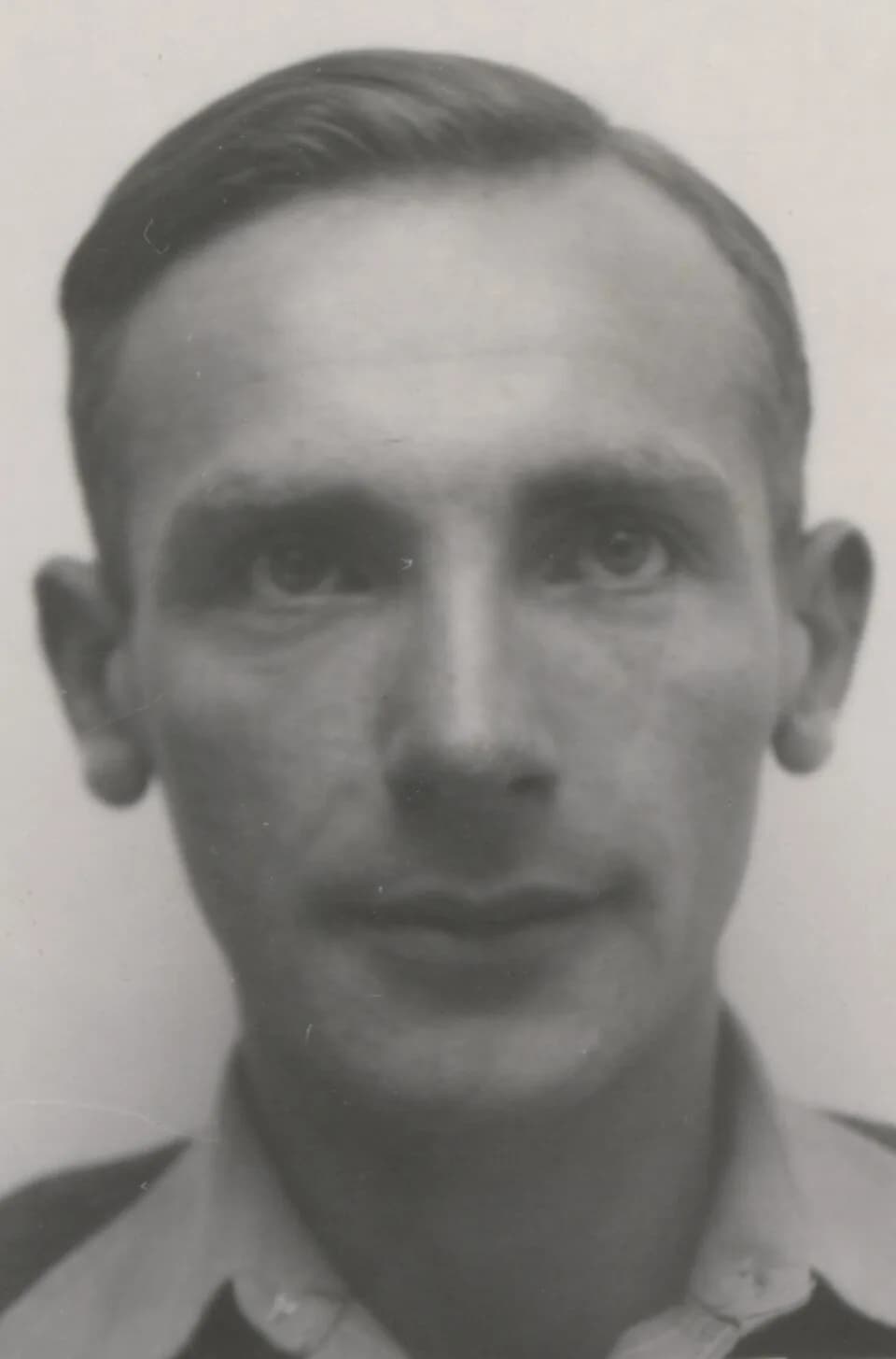 Joseph Rotblat - Joseph Rotblat badge photo from Los Alamos, part of the Manhattan Project. Physicist and 1995 Nobel Peace Prize winner. ca. 1943-1947.