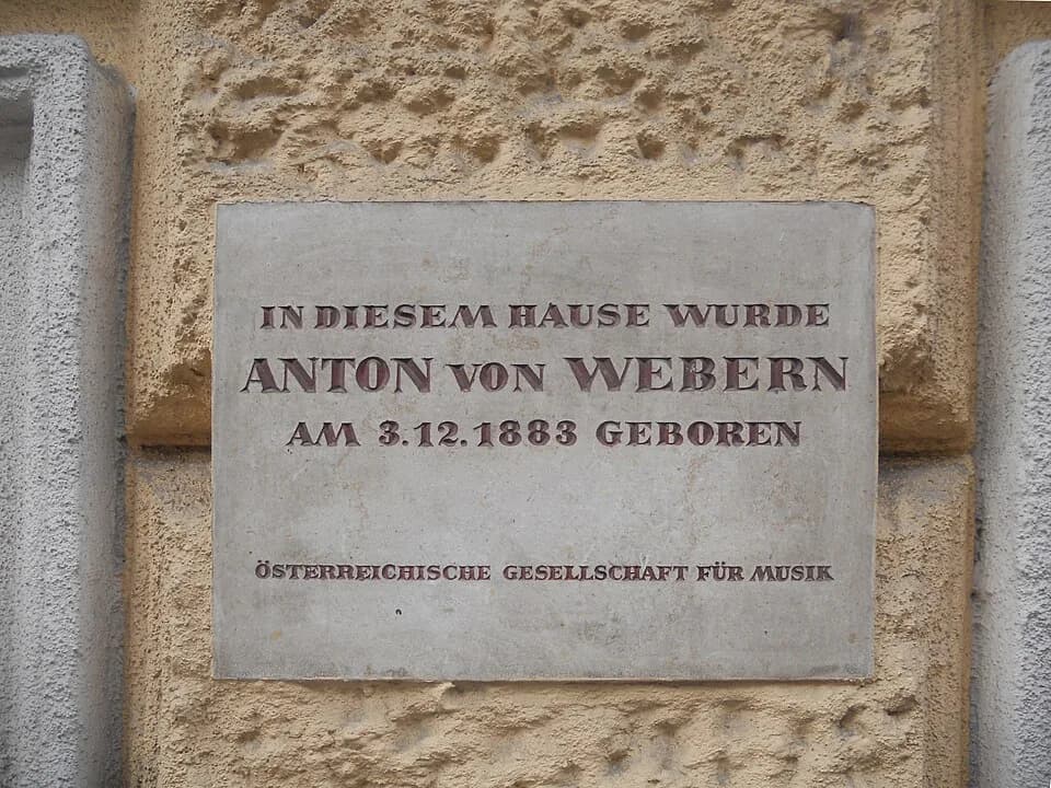 Anton Webern - Gedenktafel für Anton von Webern auf dem Haus Löwengasse 53 in Wien
