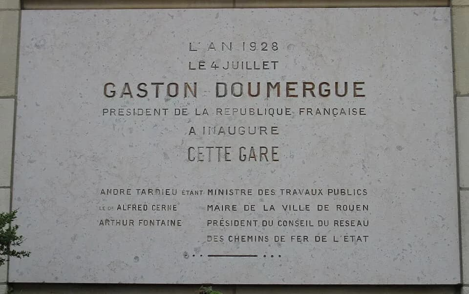 Gaston Doumergue - Rouen railway station, August 2009