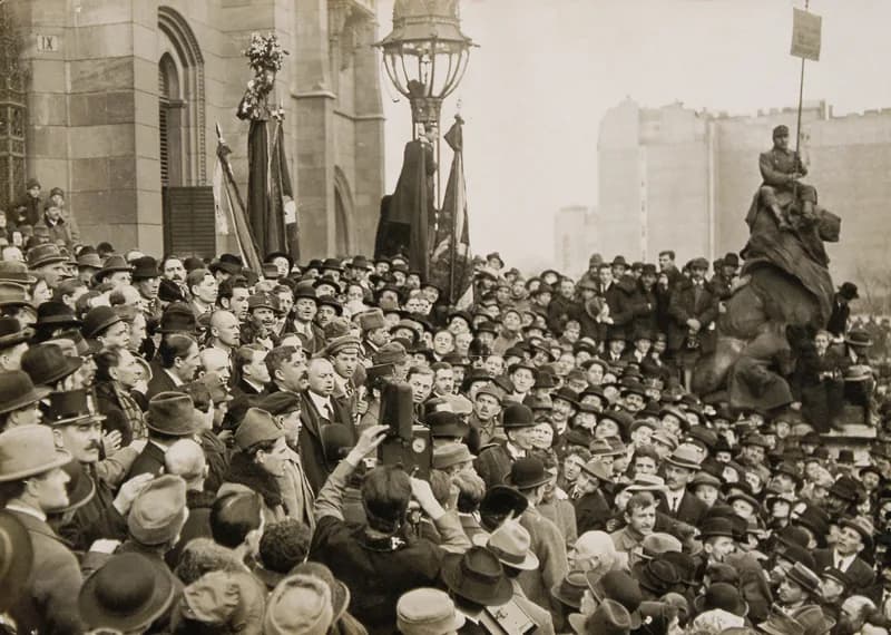 Béla Kun - Sandor Garbai and Bela Kun, leaders of the Hungarian Soviet Republic, 1919