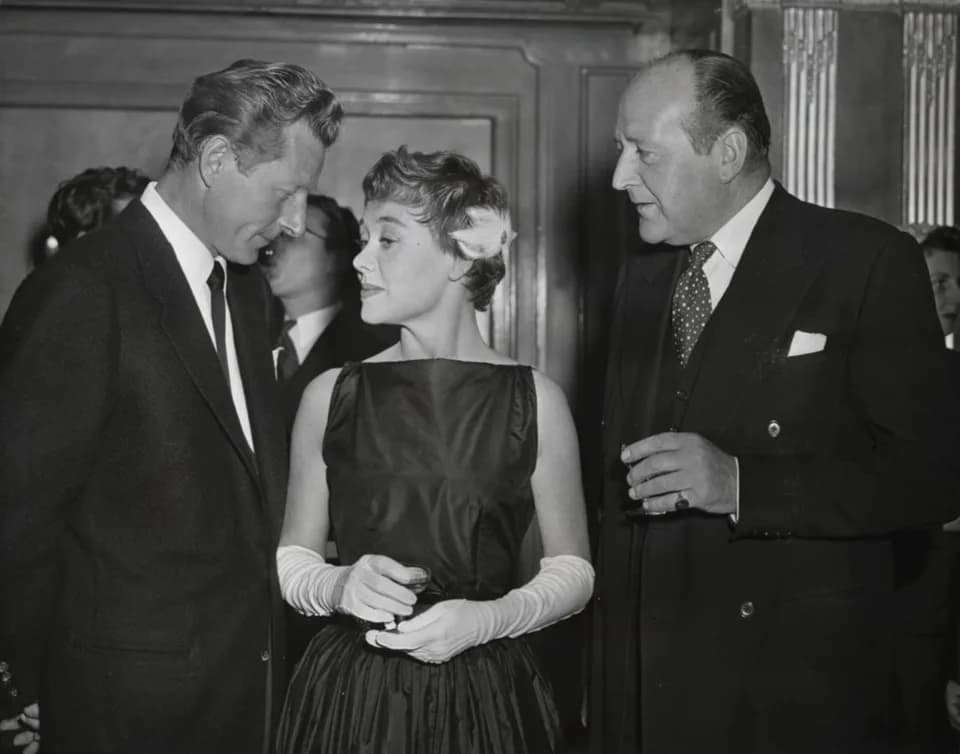 Glynis Johns - Actors Glynis Johns, Danny Kaye and Cecil Parker at Dorchester Reception