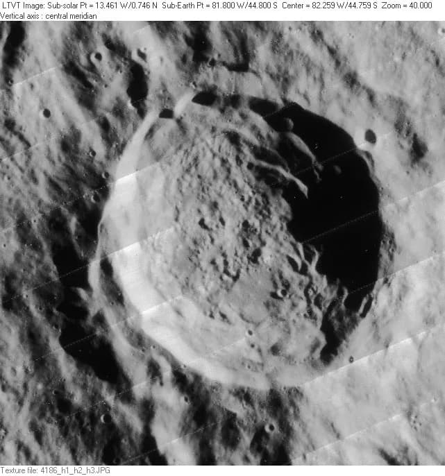 Walter Baade - Crater Baade Lunar Orbiter image LO-IV-186H_LTVT