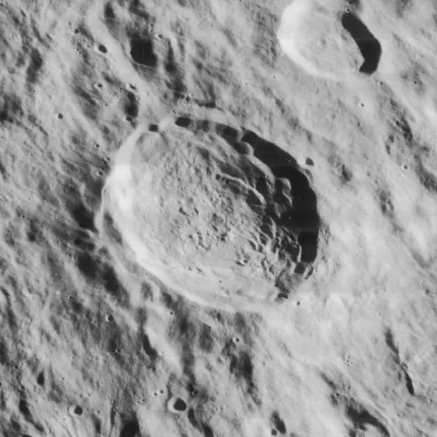 Walter Baade - Oblique view of Baade, on the moon.