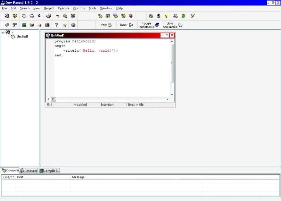 Niklaus Wirth - Bloodshed Dev-Pascal Screenshot