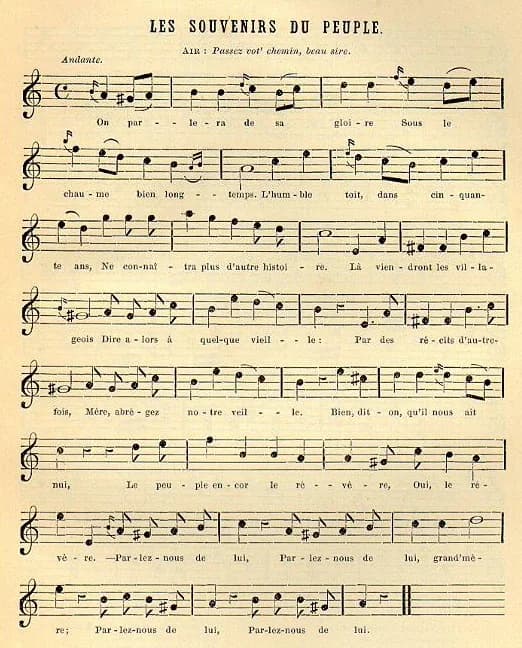 Pierre-Jean de Béranger - Une chanson de Béranger.