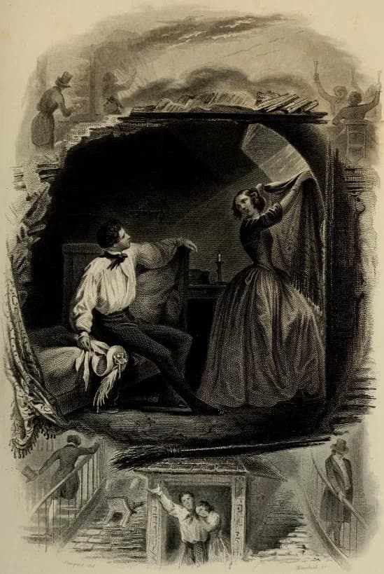Pierre-Jean de Béranger - Le Grenier (The Garret - illustration to De Béranger's poem of the same name)