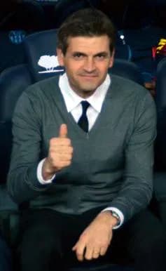 Tito Vilanova - Tito Vilanova, FC Barcelona coach, just before the match between FC Barcelona and Celta de Vigo.