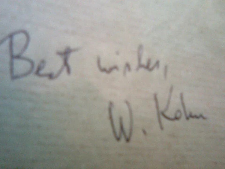 Walter Kohn - Autograph of Walter Kohn