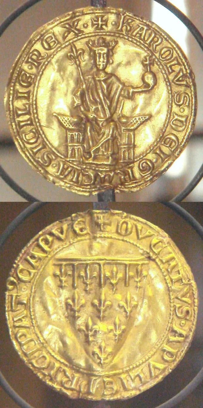 Charles I of Naples - Golden bull of Charles I of Anjou, King of Sicily