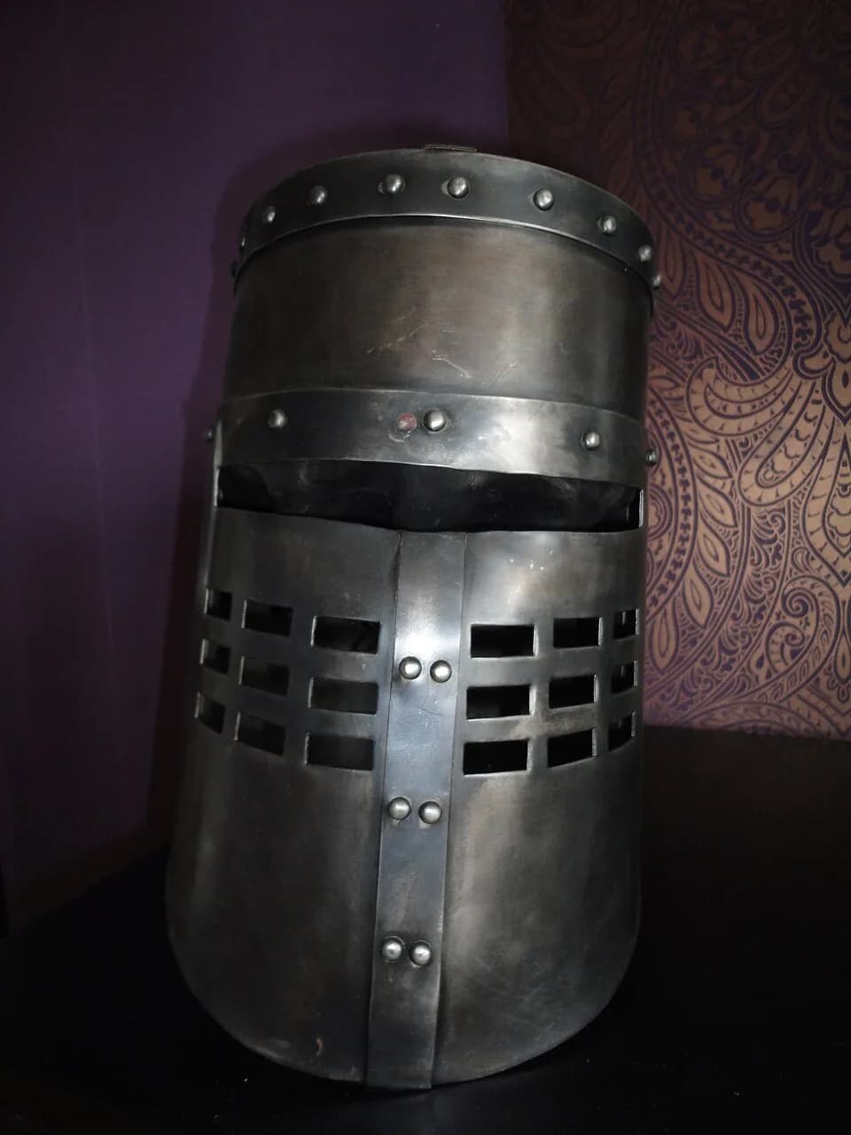 Terry Jones - Helmet of the Black Knight from the film Monty Python and the Holy Grail.