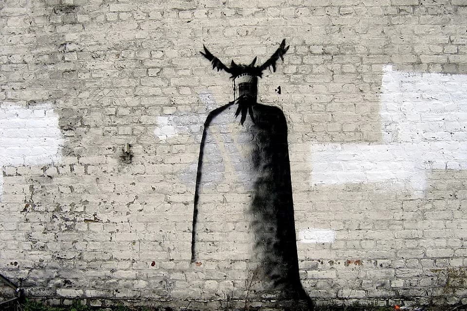 Terry Jones - graffiti, Ni, knight, Monty Python