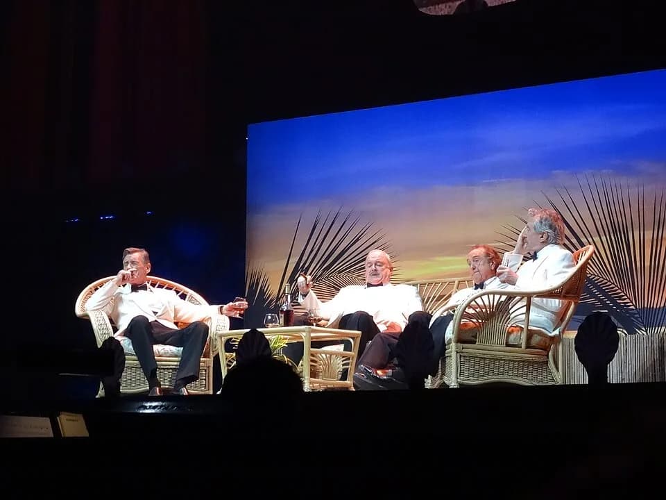 Terry Jones - Photo from "The Four Yorkshiremen sketch", 2014-07-02. From left: Michael Palin, John Cleese, Eric Idle and Terry Jones.