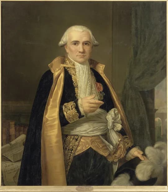 Gaspard Monge - Naigeon Elzidor - Gaspard Monge (1746-1818), comte de Peluse, mathématicien, en grand habit de Président du Sénat Conservateur.jpg