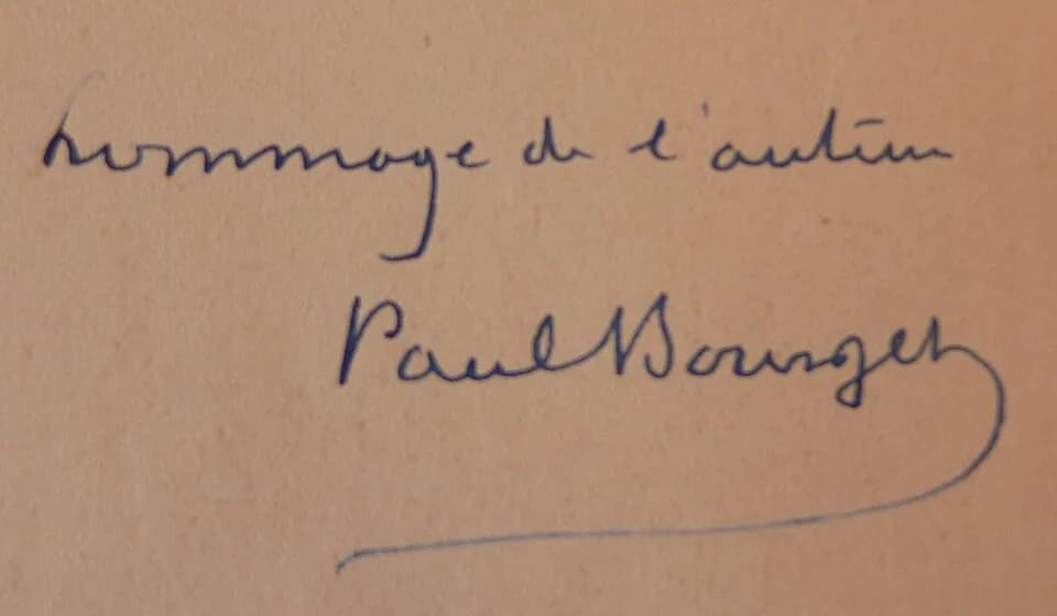Paul Bourget - Envoi autographe de Paul Bourget
