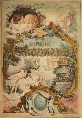 Jean-Honoré Fragonard - The cover of the book "Honoré FRAGONARD. Sa vie et son oeuvre" by Roger Portalis (1888)
