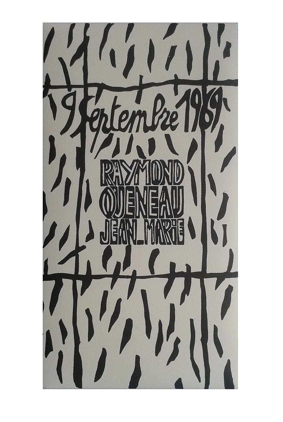 Raymond Queneau - Couverture de "Lettre du 9 septembre 1969" de Raymond Queneau, éditions de la Goulotte