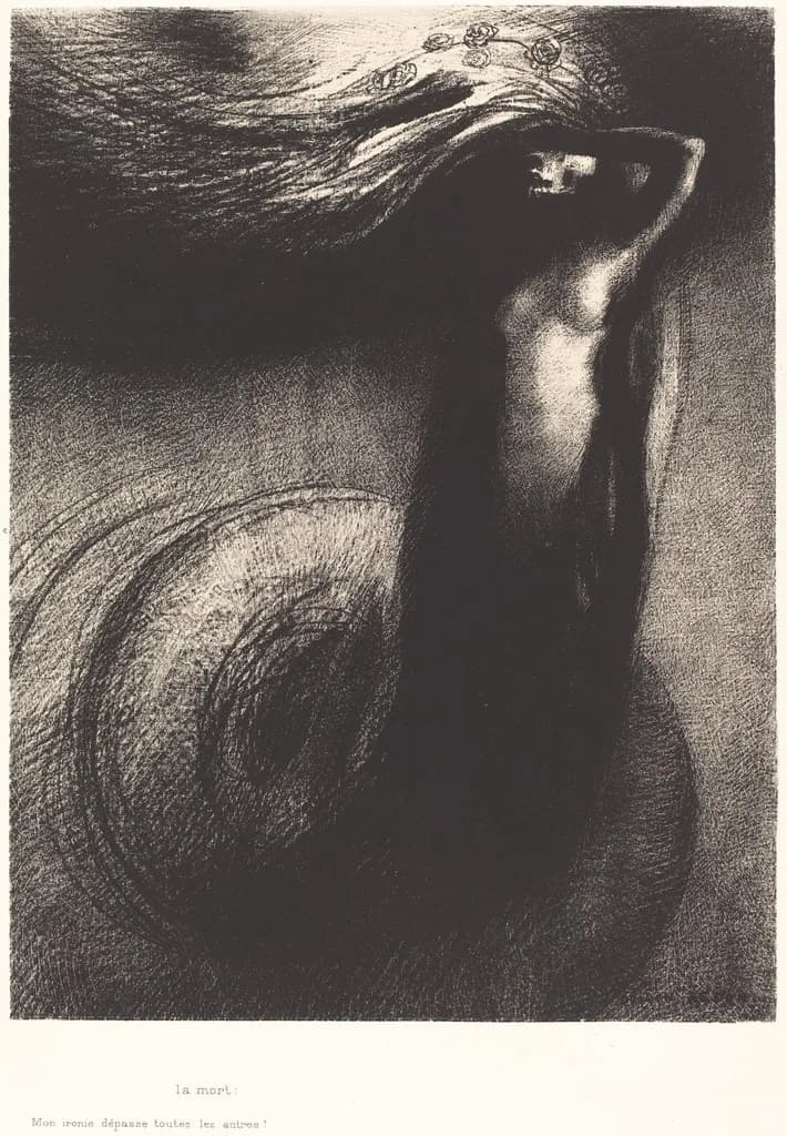 Odilon Redon - Death: "My irony surpasses all other!)
 symbolism and expressive line