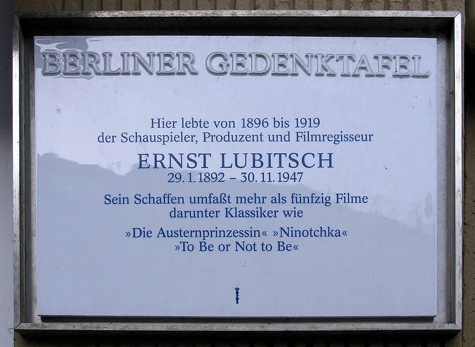Ernst Lubitsch - Berlin memorial plaque, Ernst Lubitsch, Schönhauser Allee 183, Berlin-Prenzlauer Berg, Germany
