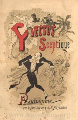 Joris-Karl Huysmans - Poster for the pantomime "Pierrot sceptique" (1881) by Léon Hennique (1851-1935) and Joris-Karl Huysmans (1848-1907)