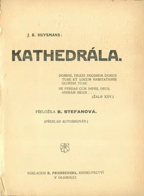 Joris-Karl Huysmans - Huysmans: La Cathédrale, Title of the first czech edition, 1912