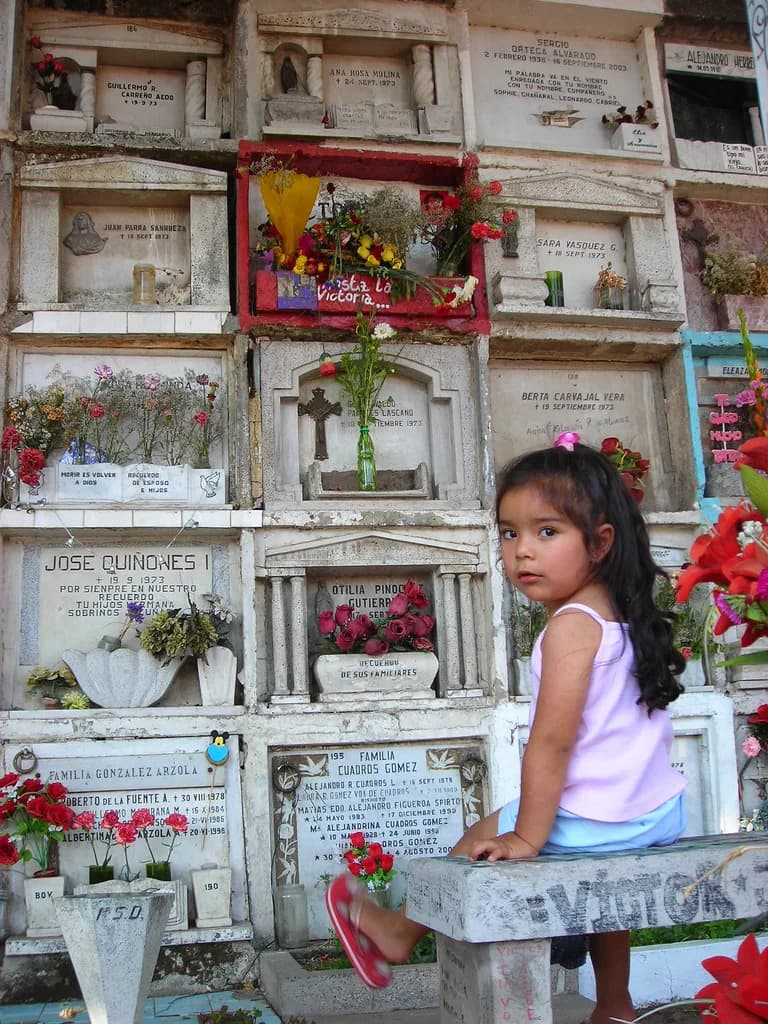 Víctor Jara - Una pequeña entusiasta de la obra de Víctor Jara le ha traído flores