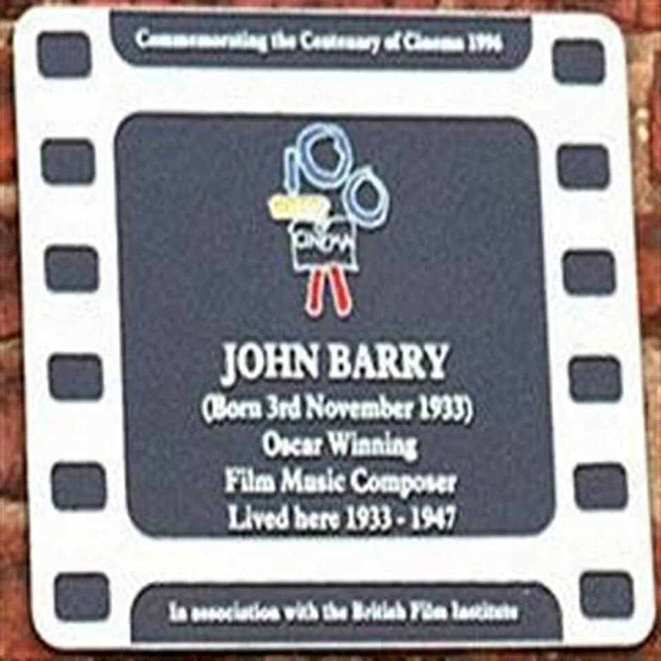 John Barry - A British Film Institute plaque